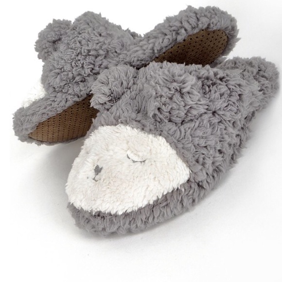 Microfiber cozy teddy bear slippers - Picture 3 of 4